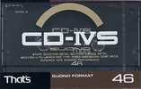 Compact Cassette Thats CD-IVS Suono 46 Type IV Metal 1988 Japan