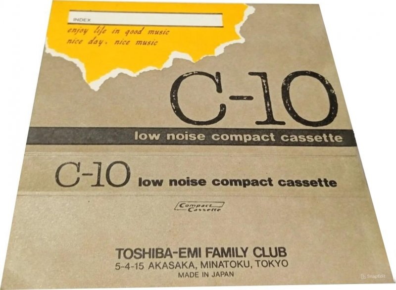 Compact Cassette Toshiba EMI 10 "Family Club" Type I Normal 1973 Japan