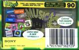 Compact Cassette Sony 90 "Musica" Type I Normal 1996 Japan