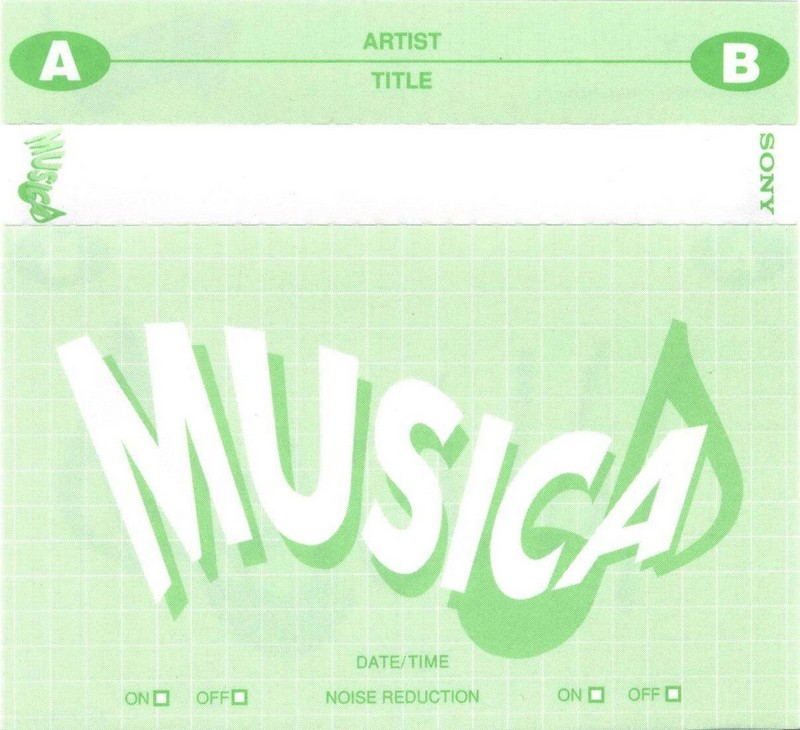 Compact Cassette Sony 90 "Musica" Type I Normal 1996 Japan