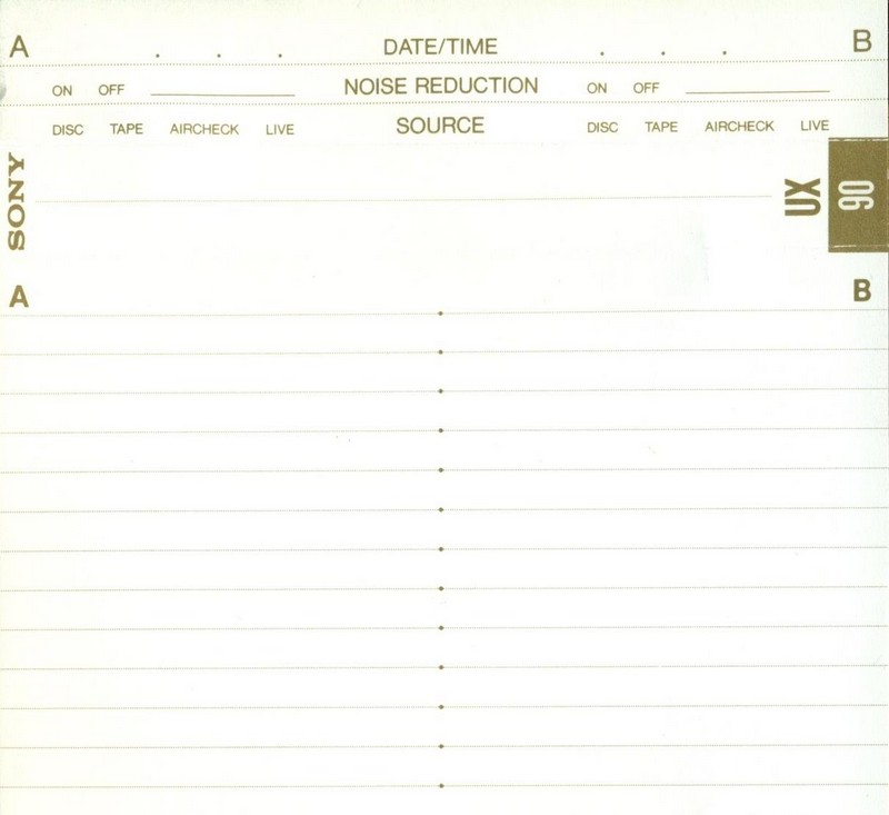 Compact Cassette Sony UX 90 Type II Chrome 1990 Europe