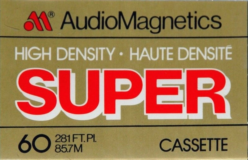 Compact Cassette Audio Magnetics Super 60 Type I Normal 1976 Canada