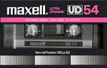 Compact Cassette Maxell UD 54 Type I Normal 1982 Japan