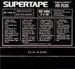 Compact Cassette SUPERTAPE HB Plus 60 "44-9226A" Type II Chrome 1992 Europe