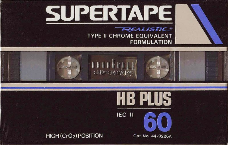 Compact Cassette SUPERTAPE HB Plus 60 "44-9226A" Type II Chrome 1992 Europe