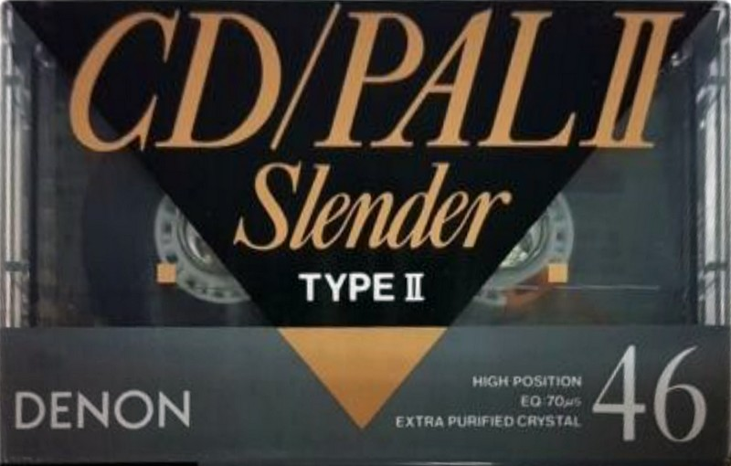 Compact Cassette Denon CD/PAL Slender 46 Type II Chrome 1990 Japan