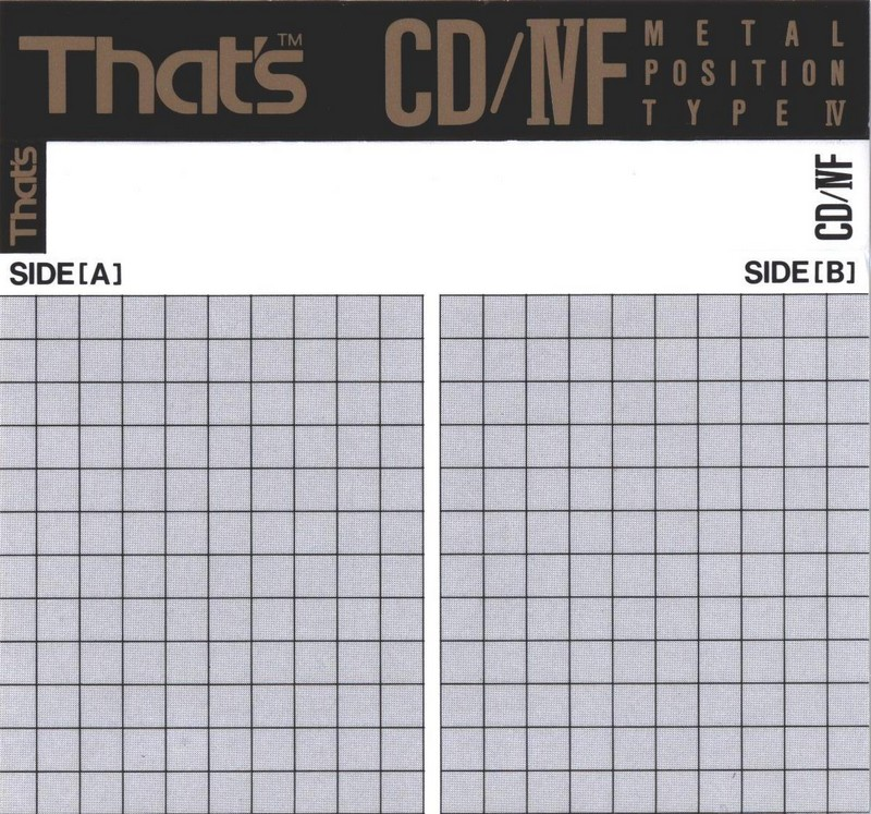 Compact Cassette Thats CD-IVF 60 Type IV Metal 1991 Europe