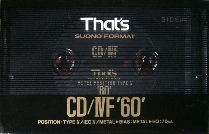 Compact Cassette Thats CD-IVF 60 Type IV Metal 1991 Europe