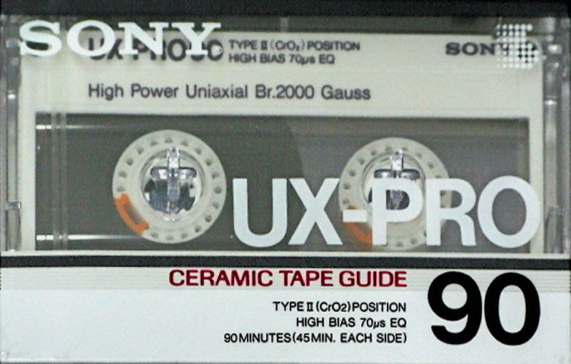 Compact Cassette Sony UX-Pro 90 Type II Chrome 1986 Japan