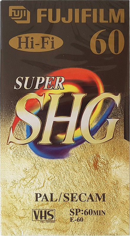 VHS, Video Home System Fuji SHG 60 "SHG E-60" Type I Normal 2005 Worldwide