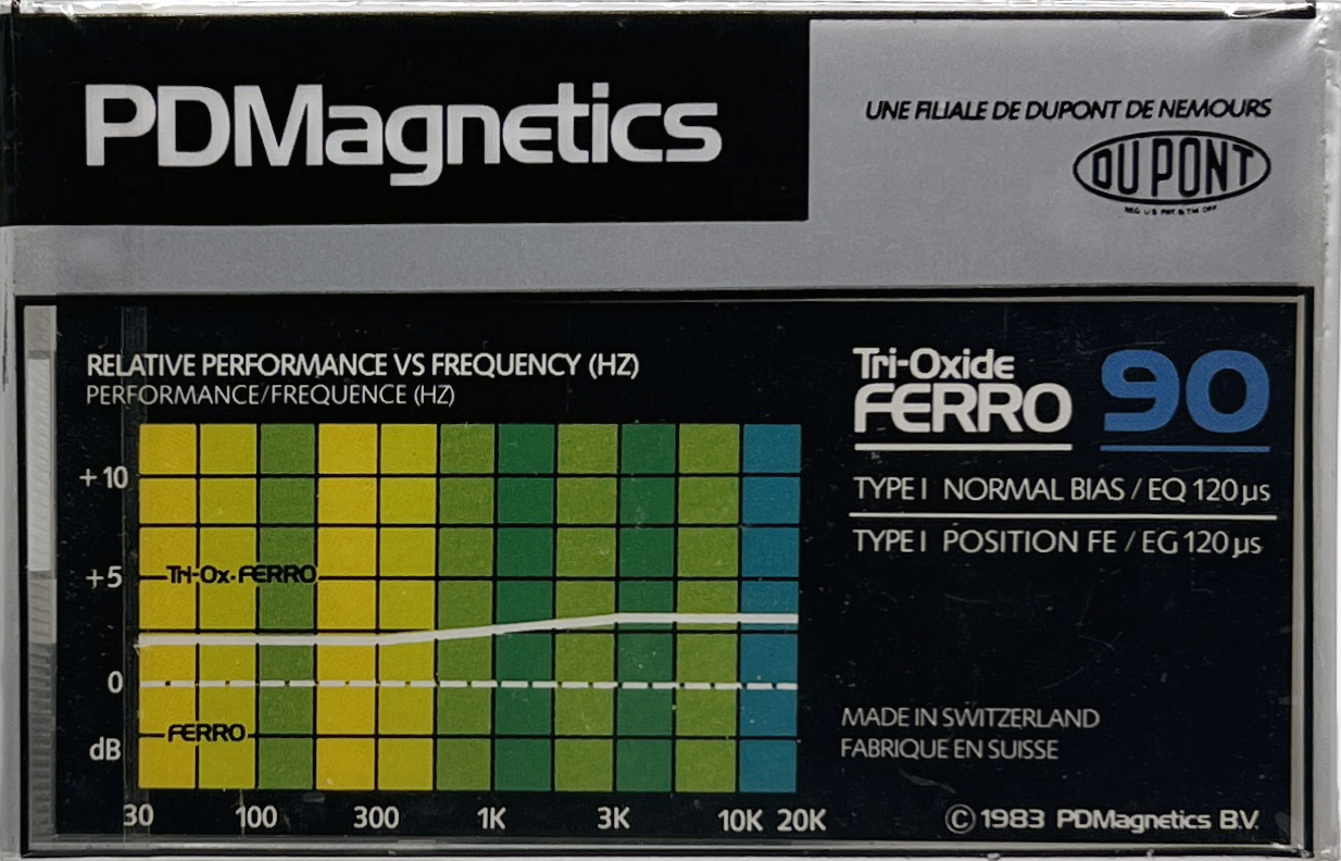 Compact Cassette PDM / PDMagnetics Tri-Oxide Ferro 90 Type I Normal 1983 Europe