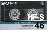 Compact Cassette Sony HF-S 46 "HF-S 46N" Type I Normal 1986 Japan