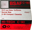 Compact Cassette BSAF 90 Type I Normal 1978 Hong Kong