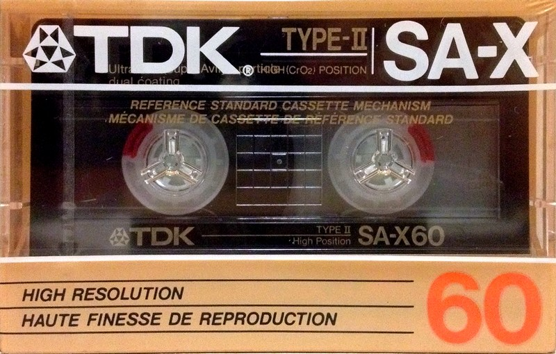Compact Cassette TDK SA-X 60 Type II Chrome 1987 North America