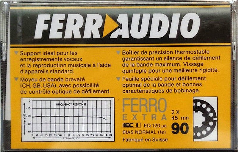 Compact Cassette Ferr Audio 90 Type I Normal 1992 France