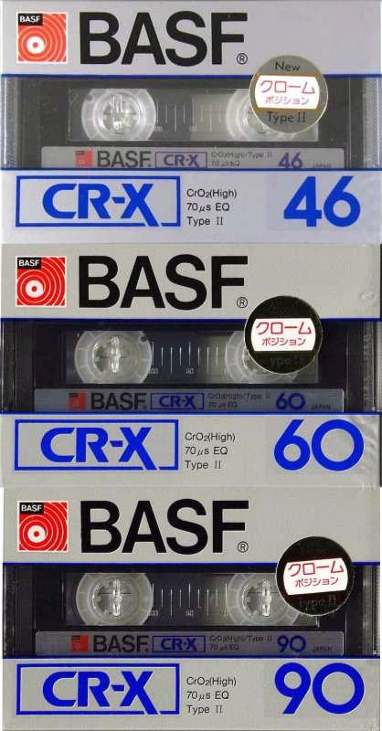 Compact Cassette BASF CR-X 46 Type II Chrome 1982 Japan