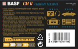 Compact Cassette BASF CM II Chrome Maxima 60 Type II Chrome 1995 Europe