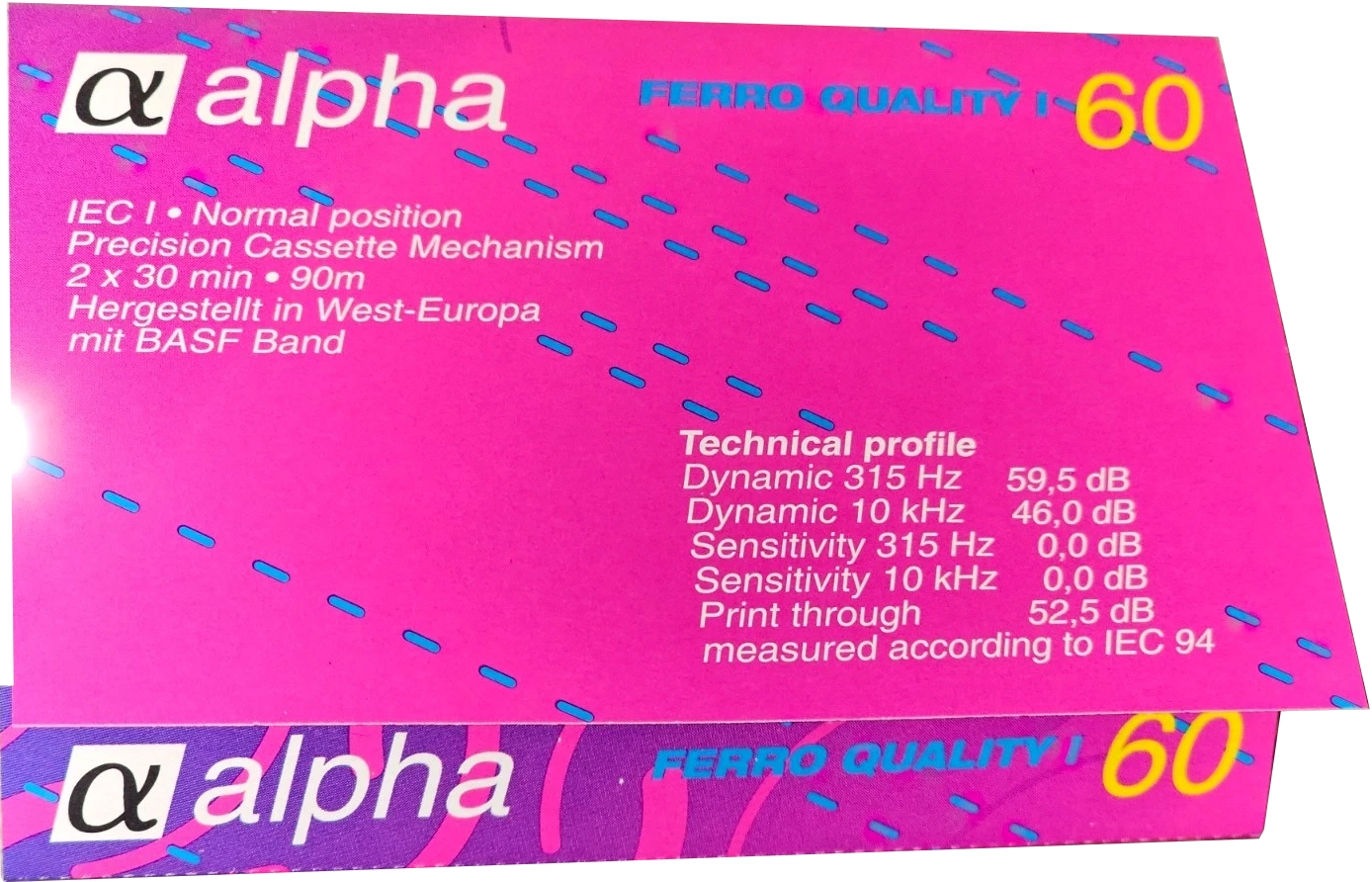 Compact Cassette Alpha 60 Type I Normal Germany