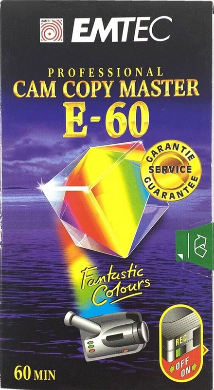 VHS, Video Home System Emtec Cam Copy Master 60 Type II Chrome 2000 Europe