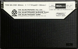 Compact Cassette TDK SA 60 Type II Chrome 1975 Europe, USA