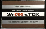 Compact Cassette TDK SA 60 Type II Chrome 1975 Europe, USA