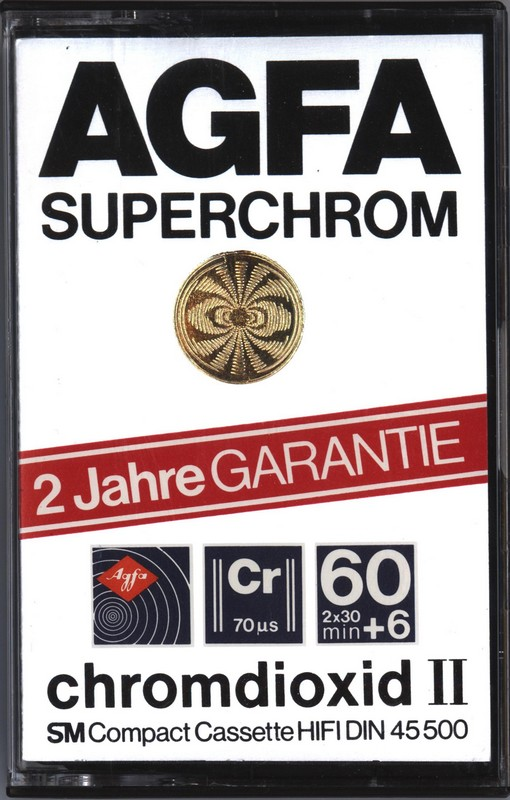 Compact Cassette AGFA Superchrom 60+6 Type II Chrome 1981 Europe