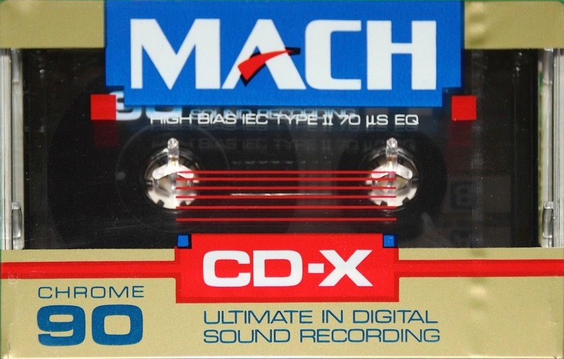 Compact Cassette Mach CD-X 90 Type II Chrome 1990 USA