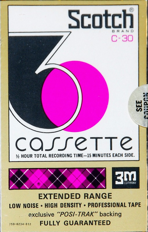 Compact Cassette Scotch 30 Type I Normal 1972 USA