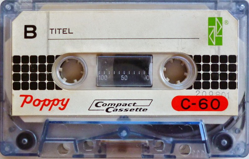 Compact Cassette Poppy 60 Type I Normal Hong Kong