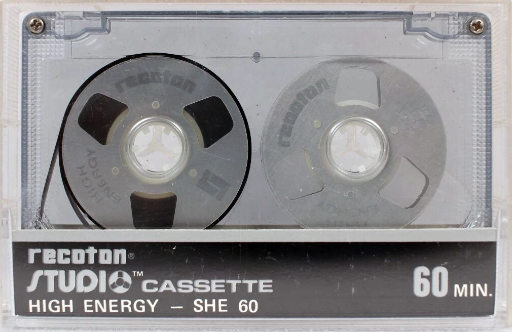 Compact Cassette Recoton SHE 60 "STUDIO cassette" Type I Normal 1984 USA