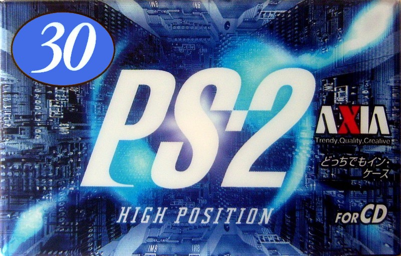 Compact Cassette AXIA PS-II / PS-2 30 "PS2J 30" Type II Chrome 1997 Japan