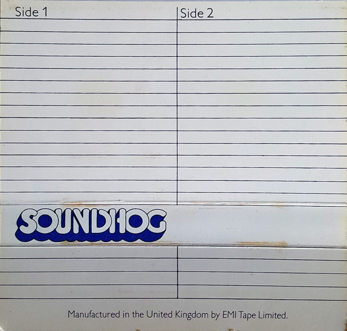 Compact Cassette EMITAPE Soundhog 90 Type I Normal 1972 Europe