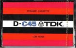 Compact Cassette TDK D 45 Type I Normal 1975 Japan