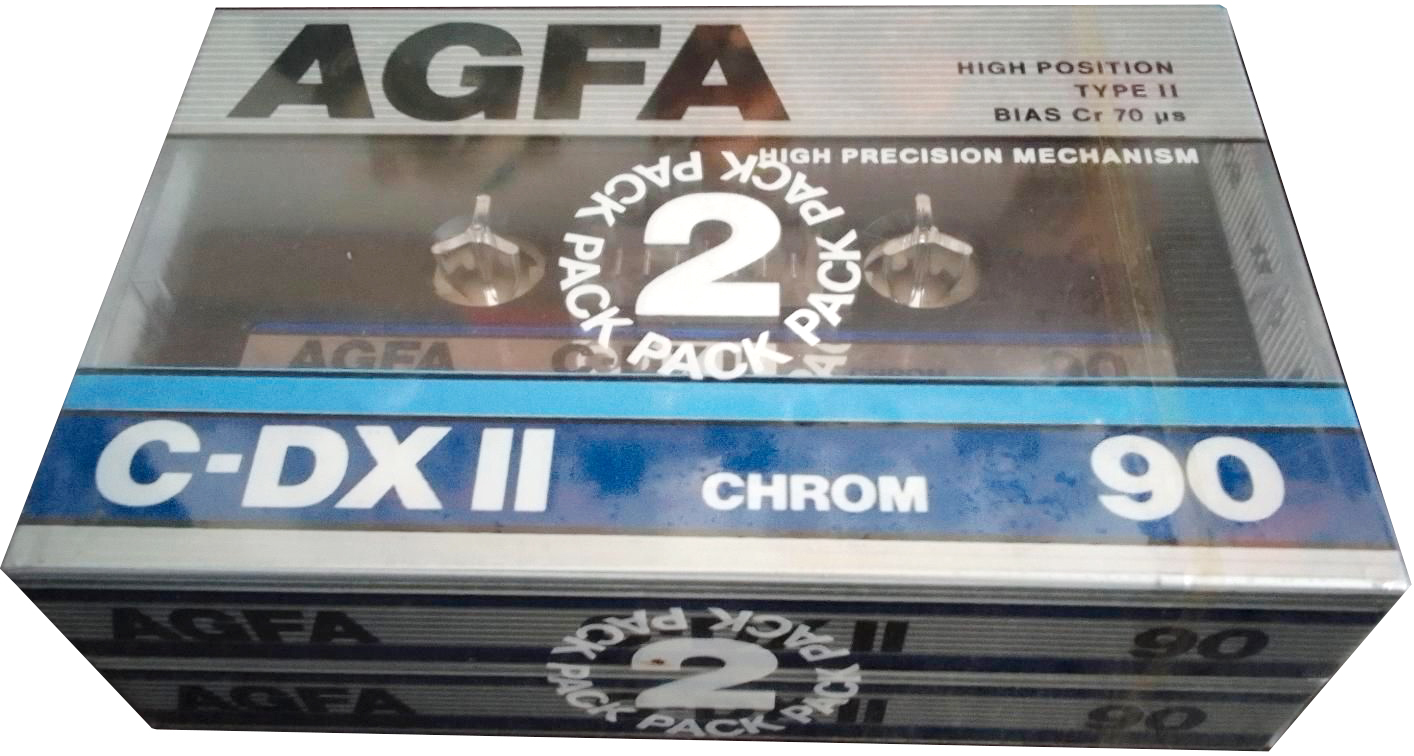 2 pack AGFA C-DX II 90 Type II Chrome 1987 Europe