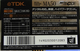 Compact Cassette TDK MA 50 "MA-50M" Type IV Metal 1990 Japan