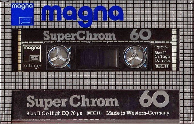 Compact Cassette Magna Super Chrom 60 Type II Chrome 1984 Europe