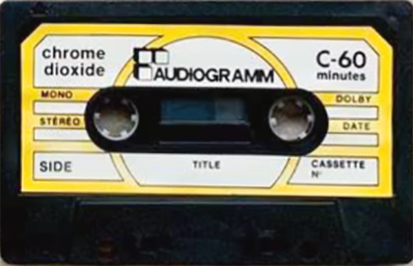 Compact Cassette Audiogramm 60 Type II Chrome 1981 France