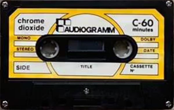 Compact Cassette Audiogramm 60 Type II Chrome 1981 France