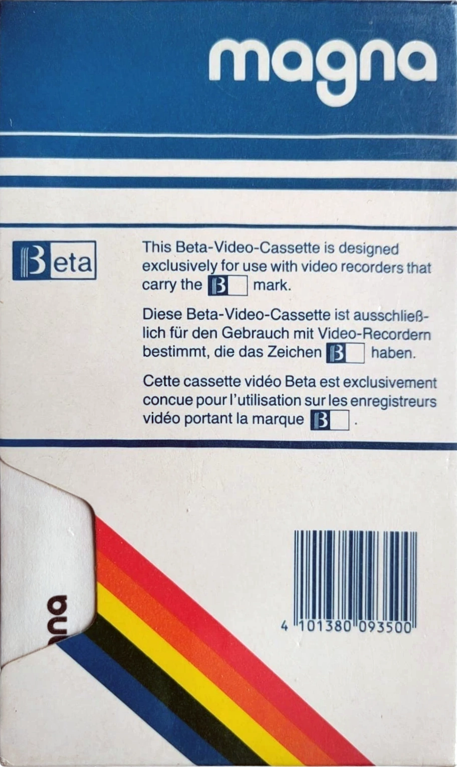 Betamax Magna 90 "L-750" Type II Chrome Europe