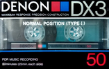 Compact Cassette Denon DX3 50 "DX3/50H" Type I Normal 1985 Japan