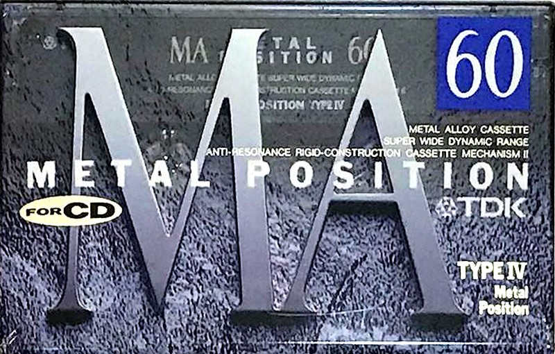 Compact Cassette TDK MA 60 "MA-60A" Type IV Metal 1993 Japan