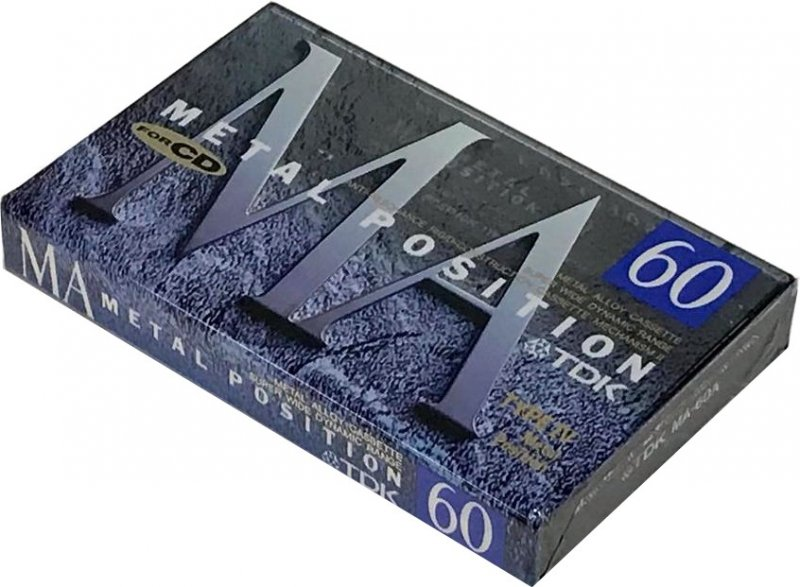 Compact Cassette TDK MA 60 "MA-60A" Type IV Metal 1993 Japan