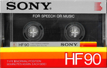 Compact Cassette Sony HF 90 Type I Normal 1983 USA