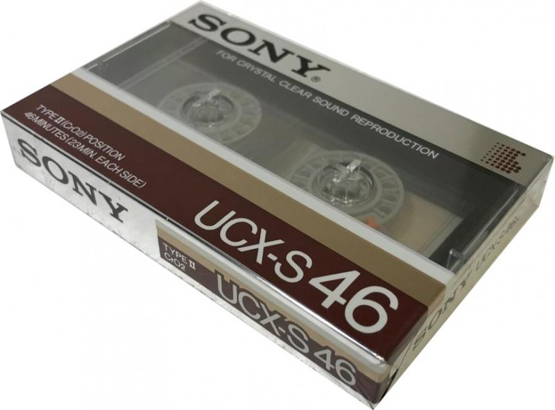 Compact Cassette Sony UCX-S 46 "USX-S46N" Type II Chrome 1985 Japan