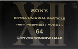Compact Cassette Sony XII 64 Type II Chrome 1991 Japan