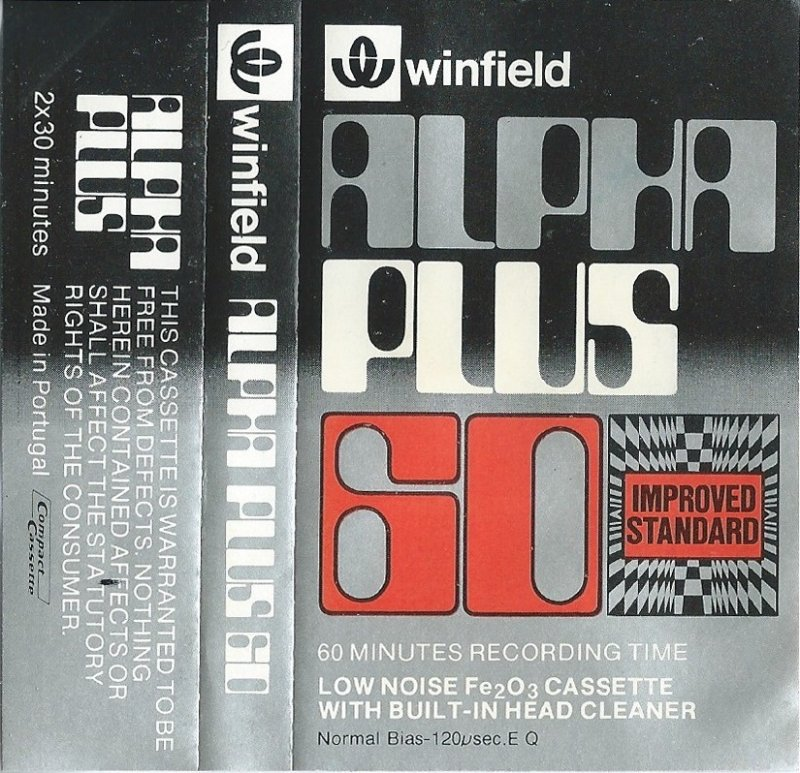 Compact Cassette Winfield Alpha Plus 60 "Improved standart" Type I Normal 1978 UK