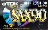 Compact Cassette TDK SA-X 90 "SA-X90EB" Type II Chrome 1997 Worldwide