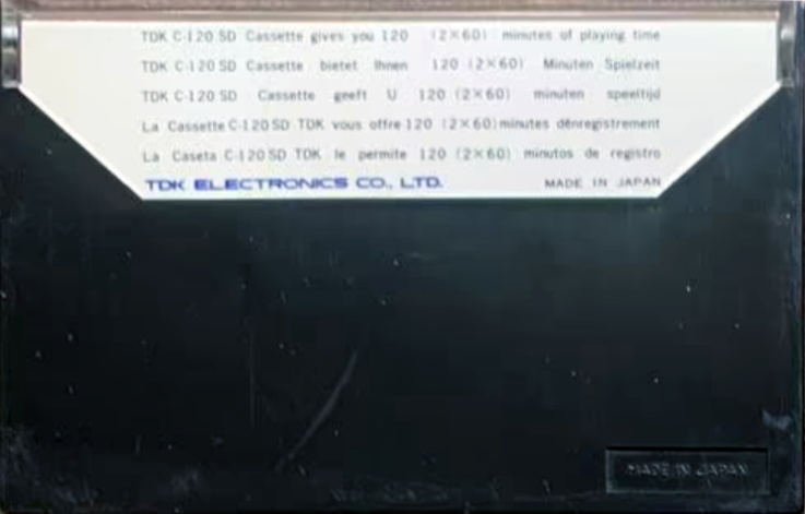 Compact Cassette TDK SD 120 Type I Normal 1970 Europe