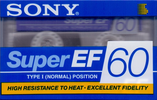 Compact Cassette Sony Super EF 60 "C-60EF" Type I Normal 1992 Europe