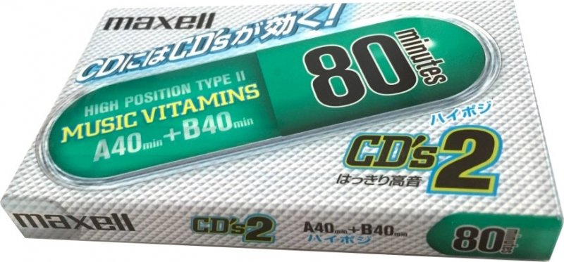 Compact Cassette Maxell CD`s II / CD`s 2 80 "CDS2-80N Music Vitamins" Type II Chrome 2000 Japan